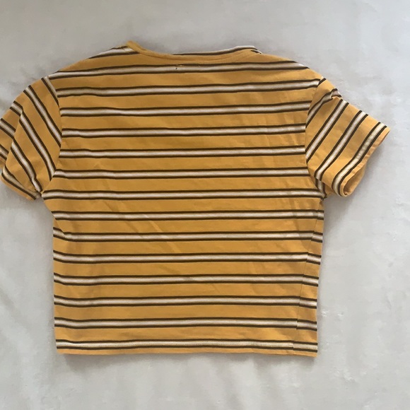 Garage Yellow Black and White Striped Shirt - Picture 3 of 4